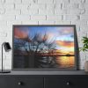 93854-311.jpg Dandelion Sunset Sillhouette Floral Framed Poster
