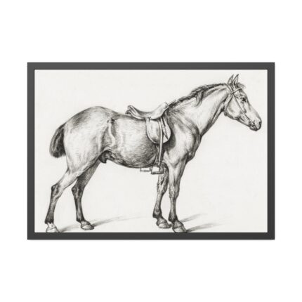 Standing horse by Jean Bernard Framed Poster