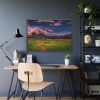 Scenic Sky Clouds and Sunset Above Mountains Framed Poster