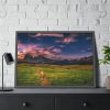 Scenic Sky Clouds and Sunset Above Mountains Framed Poster