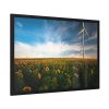 Sunflower Field with Wind Turbine Framed Poster