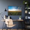 Sunflower Field with Wind Turbine Framed Poster