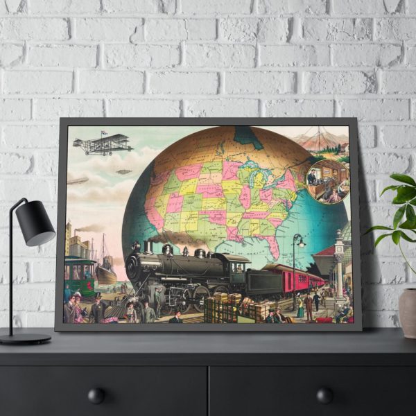 Twentieth Century Transportation by E.S Yate Framed Poster