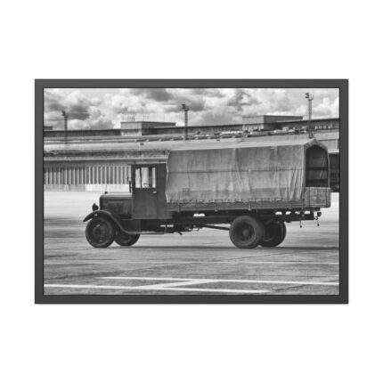 Old Truck Blake and White Framed Poster