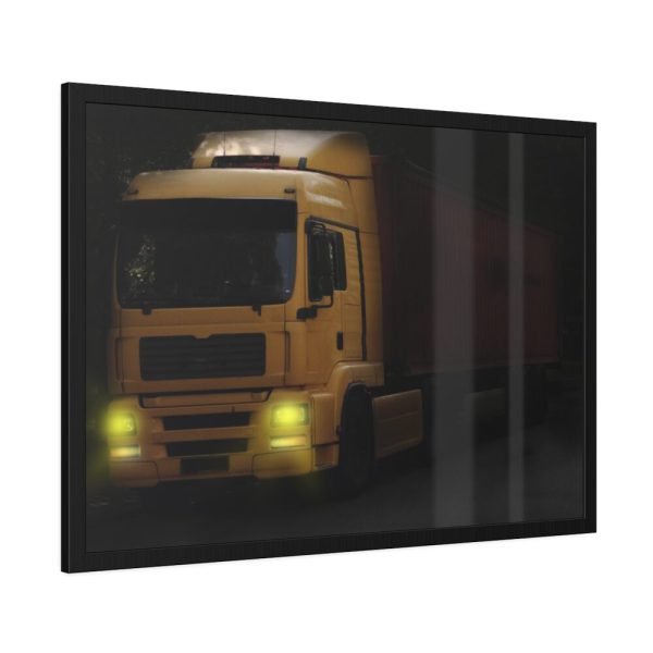 93854-377.jpg Yellow Truck Framed Poster
