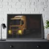 93854-379.jpg Yellow Truck Framed Poster