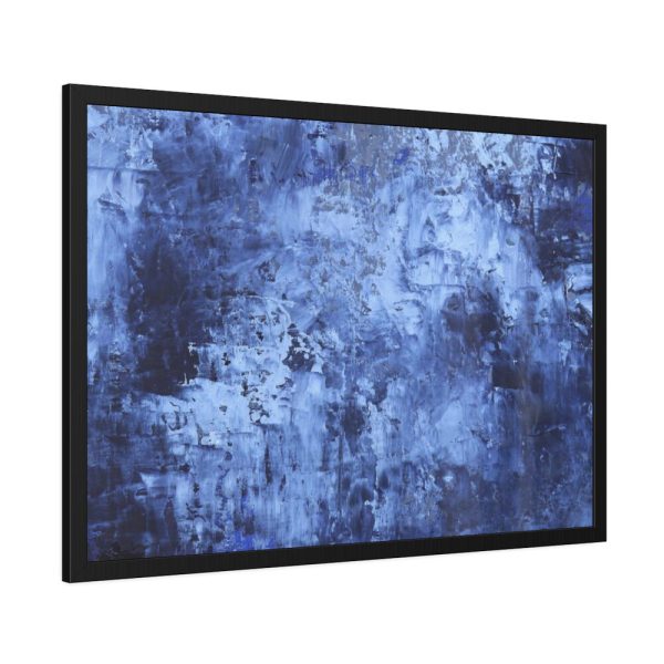 93854-393.jpg Blue Stripes With Blurred Texture Framed Poster