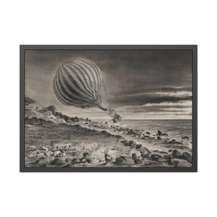 Descent of the Balloon Neptune Framed Poster