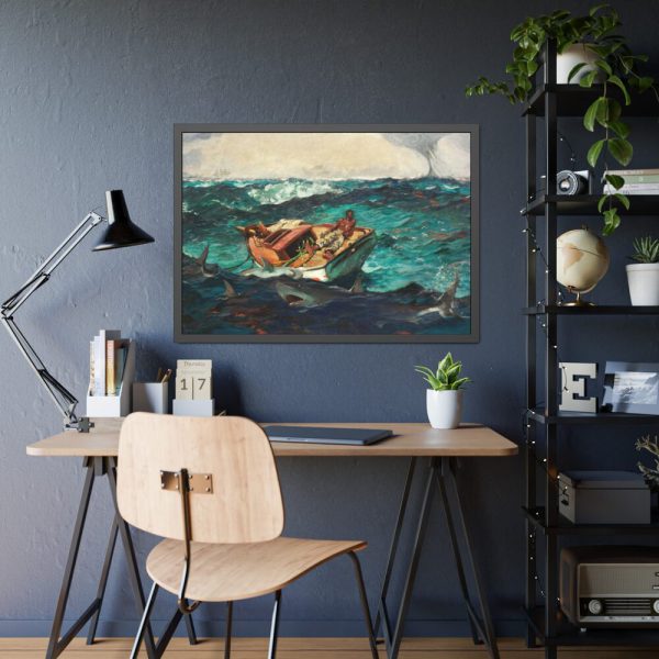 93854-406.jpg The Gulf Stream by Winslow Homer Framed Poster