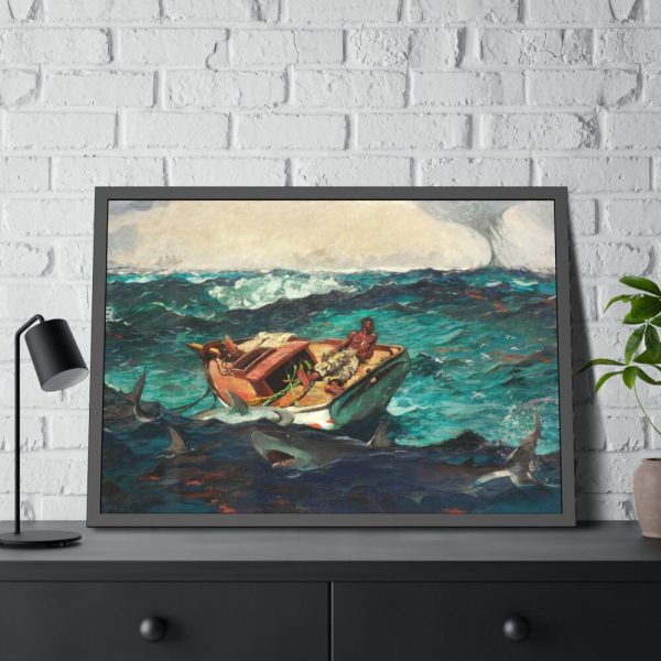 93854-407.jpg The Gulf Stream by Winslow Homer Framed Poster