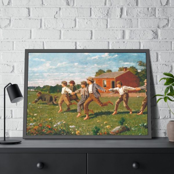 93854-419.jpg Snap the Whip by Winslow Homer Framed Poster