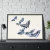 Japanese butterfly by Kamisaka Sekka's Cho senshu Framed Poster