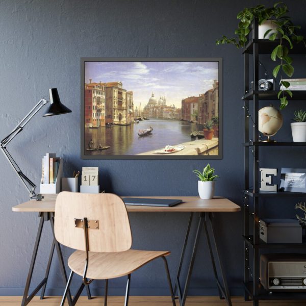 View of the Grand Canal, Venice by P. C. Skovgaard Framed Poster