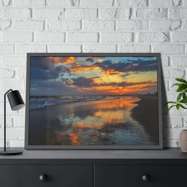Caribbean Sea Sunset Framed Poster