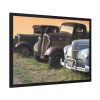 93855-133.jpg Antique Trucks and Cars Along the Road Framed Poster