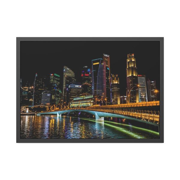93855-140.jpg Skyscrapers lights Framed Poster