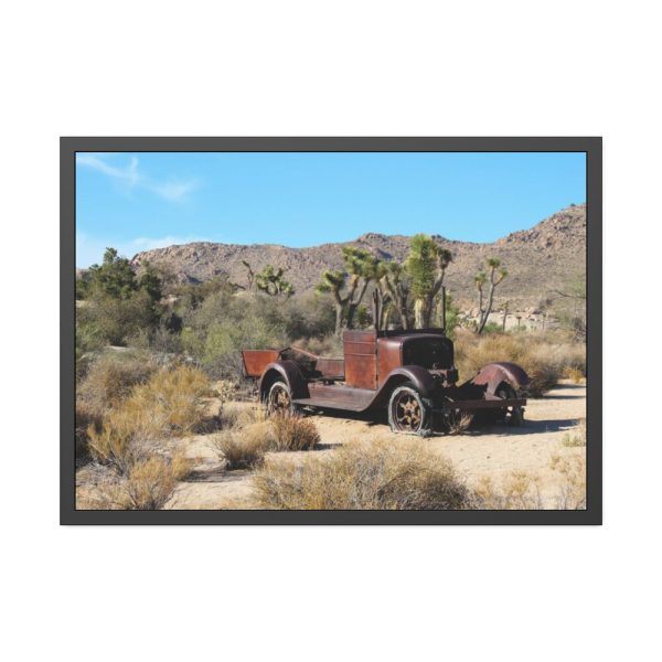 Oldtimer Wreck Rusty Truck Historic Desert California Framed Poster