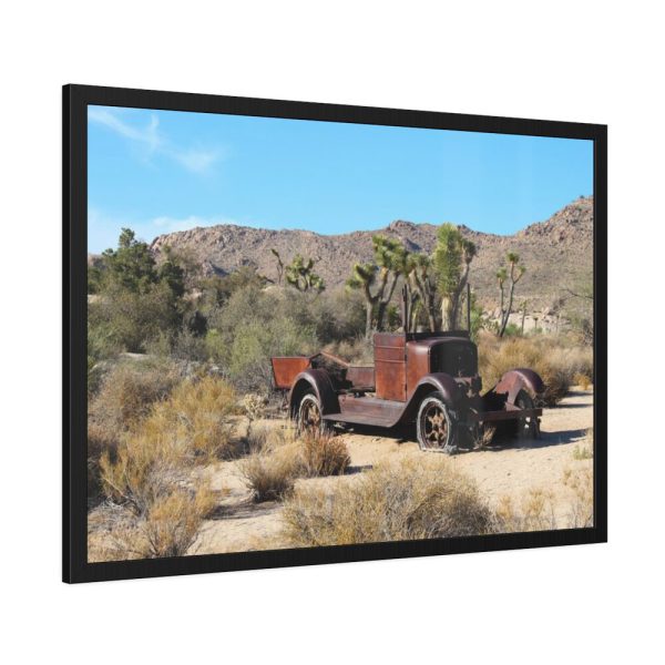 Oldtimer Wreck Rusty Truck Historic Desert California Framed Poster