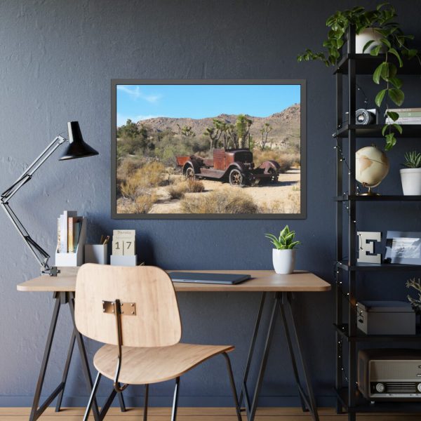 Oldtimer Wreck Rusty Truck Historic Desert California Framed Poster