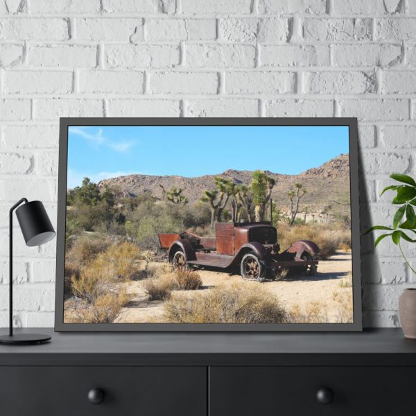 Oldtimer Wreck Rusty Truck Historic Desert California Framed Poster