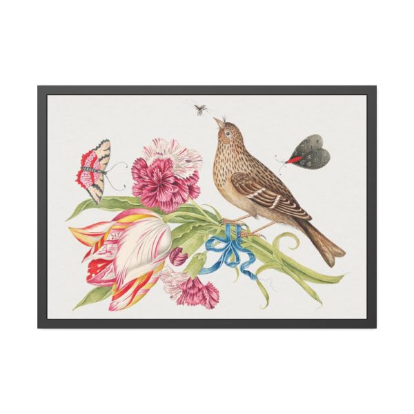 93855-156.jpg Ilustration of a Bouquet of Two Carnations Framed Poster
