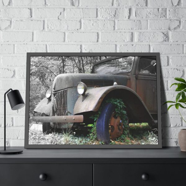 Deserted Old Broken Truck Framed Poster