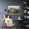 Vintage Truck by the Hut in Desert Framed Poster