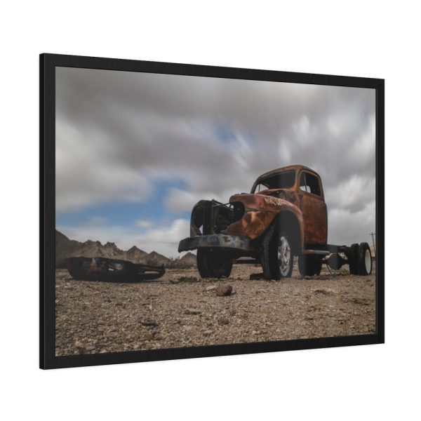 Broken Truck Left in the Desert Framed Poster