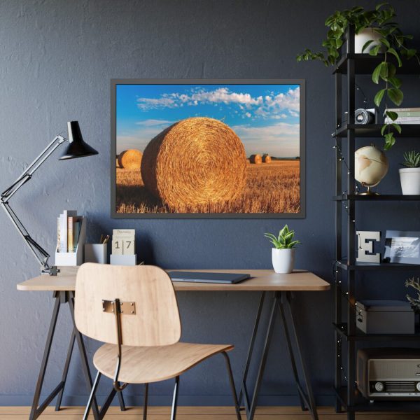 93855-230.jpg Straw Bales Framed Poster