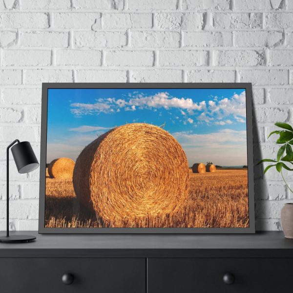 93855-231.jpg Straw Bales Framed Poster