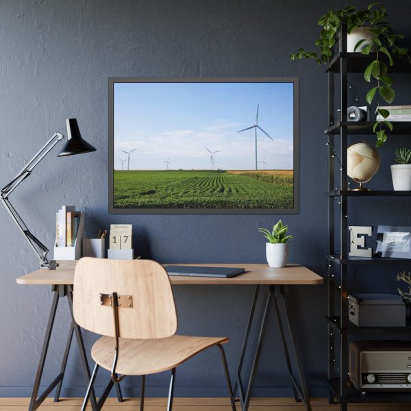 93855-234.jpg Wind Turbines in Rural Missouri Framed Poster