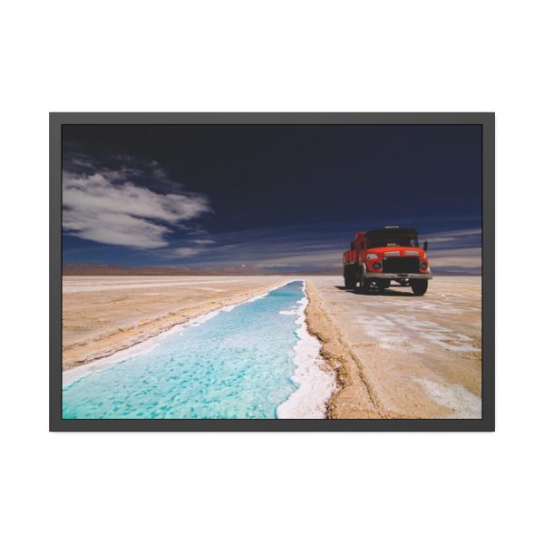 Truck on Salinas Grandes Framed Poster