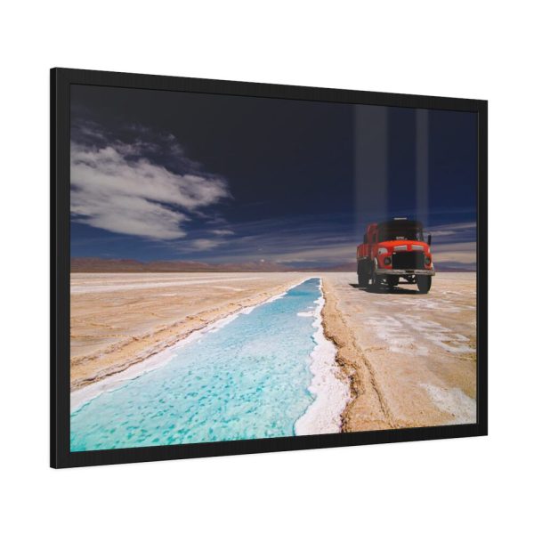 Truck on Salinas Grandes Framed Poster