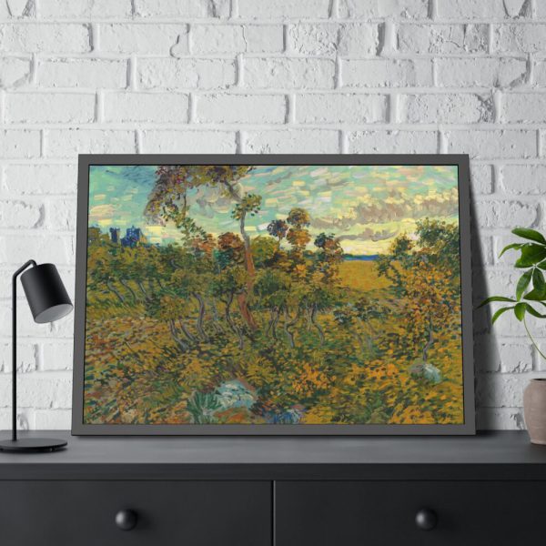 Sunset at Montmajour by Vincent van Gogh Framed Poster