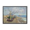 93855-268.jpg Fishing Boats on the Beach at Saintes-Maries by Vincent van Gogh Framed Poster