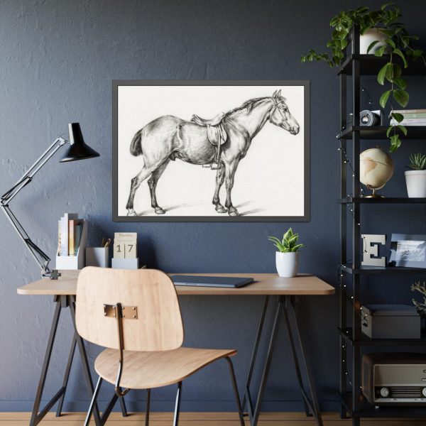 93855-314.jpg Standing horse by Jean Bernard Framed Poster
