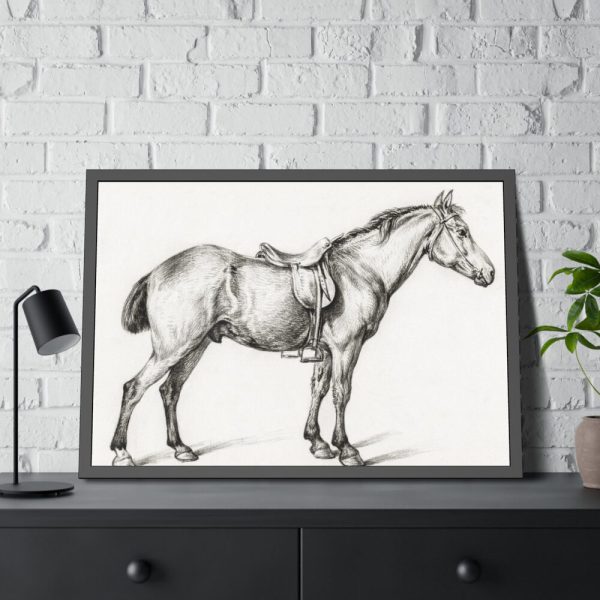 93855-315.jpg Standing horse by Jean Bernard Framed Poster