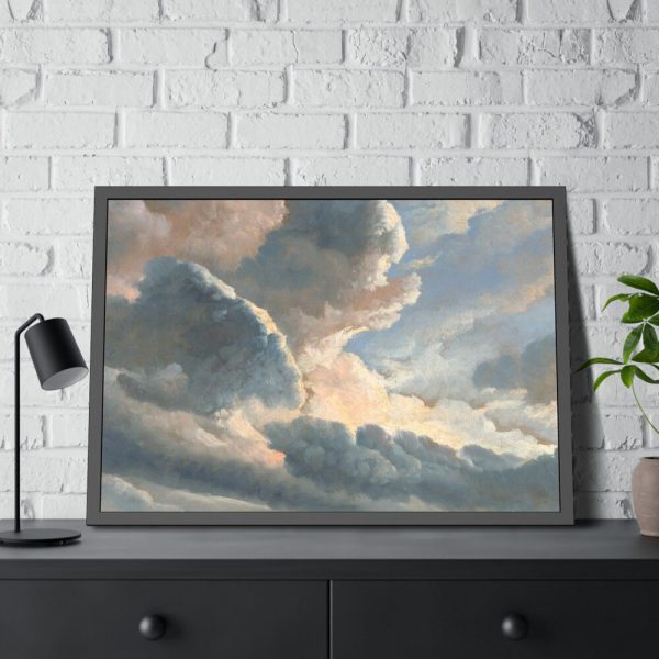 93855-347.jpg Study of Clouds with a Sunset by Simon Alexandre Clément Denis Framed Poster