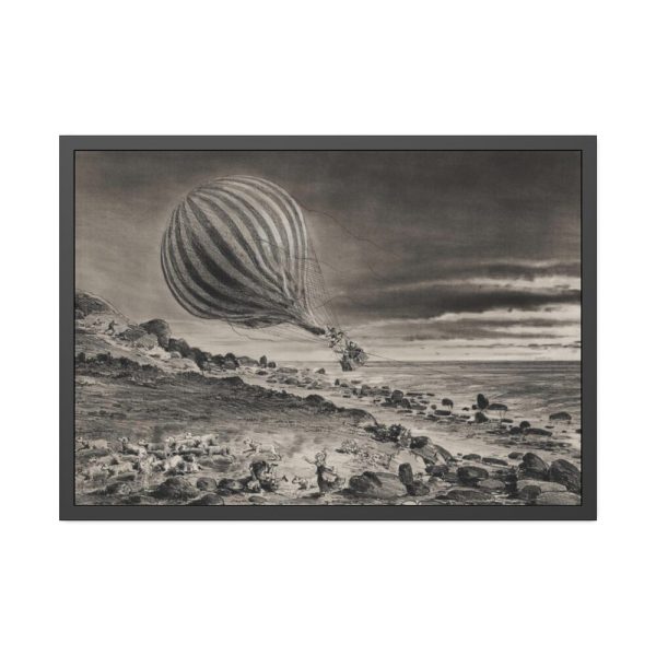 Descent of the Balloon Neptune Framed Poster