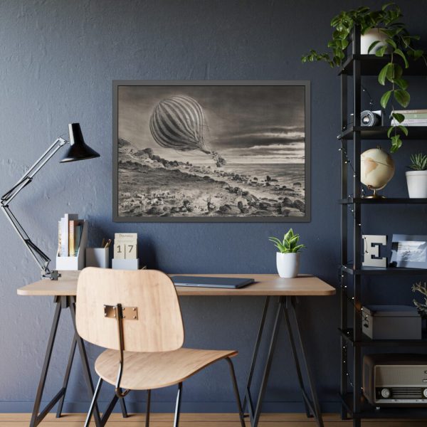 Descent of the Balloon Neptune Framed Poster