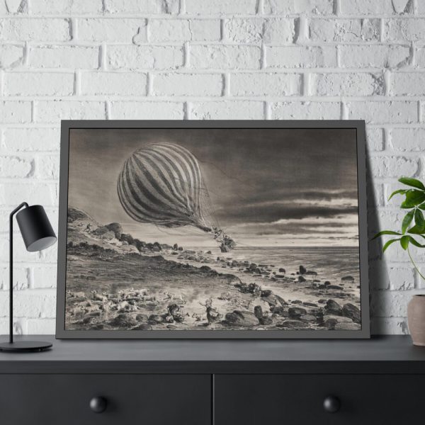 Descent of the Balloon Neptune Framed Poster