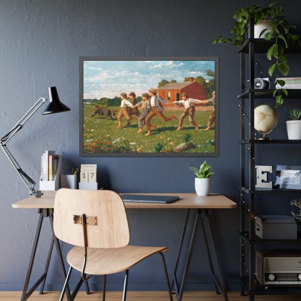 93855-358.jpg Snap the Whip by Winslow Homer Framed Poster