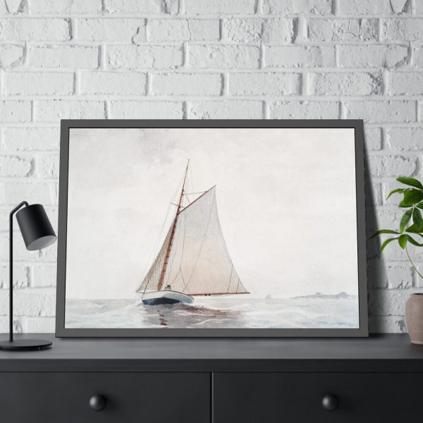 93855-43.jpg Sailing off Gloucester by Winslow Homer Framed Poster