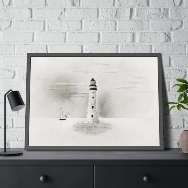 93855-47.jpg Eddystone Lighthouse by Mary Altha Nims Framed Poster