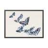 Japanese butterfly by Kamisaka Sekka's Cho senshu Framed Poster