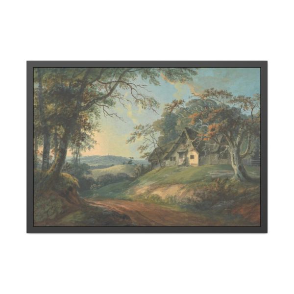 93855.jpg Cottage in a Landscape Framed Poster