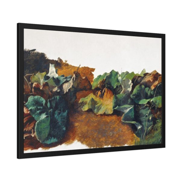 Large Butterburr Leaves and Grass by Gilles-François-Joseph Closson Framed Poster