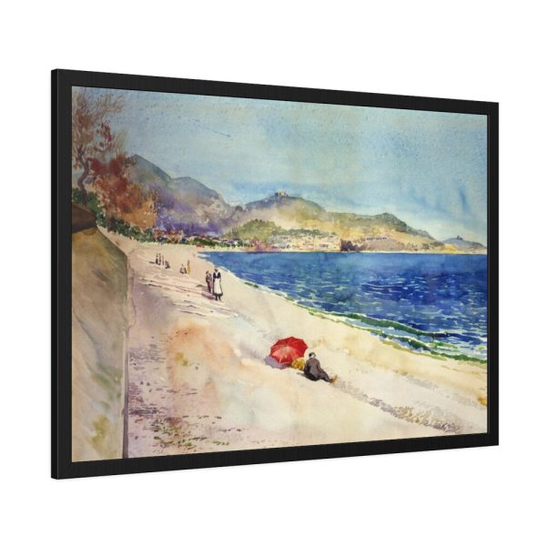 93855-73.jpg On the Beach below the Promenade des Anglais Framed Poster