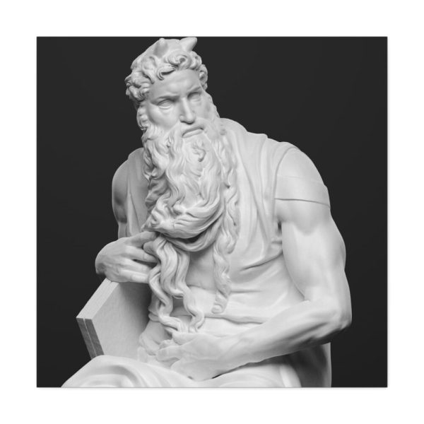 101419-16.jpg Moses by Michelangelo Buonarroti Standard Canvas