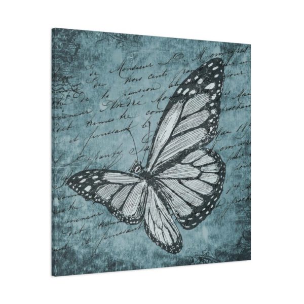 101419-45.jpg Butterfly Calligraphy Blue Standard Canvas